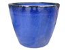 Flower Pots & Planters > Cone/Cylinder Series
Squat Cone Pot : Plain Color:<br>Rim Glazed (Imperial Blue)