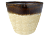 Flower Pots & Planters > Cone/Cylinder Series
Squat Cone Pot : Two-Tone Design (Dark Brown/Cream)