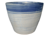 Flower Pots & Planters > Cone/Cylinder Series
Squat Cone Pot : Two-Tone Design (Brushed Blue)