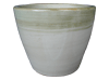 Flower Pots & Planters > Cone/Cylinder Series
Squat Cone Pot : Two-Tone Design (Brushed Green)