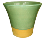 Pottery Supply, Pots & Planters > Flared Series
Stamford Planter : Bottom Unglazed (Apple Green)
