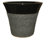 Pottery Supply, Pots & Planters > Flared Series
Stamford Planter : Sandy Series:<br>Plain (Graphite Black)