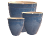 Terracotta Pots & Planters > Egg Series
Standard Egg Pot : Running Blue