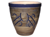 Terracotta Pots & Planters > Egg Series
Standard Egg Pot : Carving Art #143 (Washed Blue)