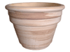 Wholesale Container Gardening, Pots & Planters > Stackable Series
Tall Bell Pot : Rim Unglazed (Brush Brown/Creme)