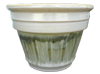 Wholesale Container Gardening, Pots & Planters > Stackable Series
Tall Bell Pot : Two Tone (Swirl Green/Cream)