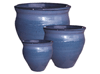 Wholesale Clay Pots & Planters > Necked Series
Tall Necked Pot : Rim Glazed (Running Blue)