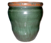 Wholesale Flower Pots, Pots & Planters > Tall Planter Series
Tall Pear Planter : Stamped Flower Rim (Running Green)