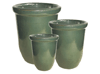Flower Pots & Planters > Tall Planter Series
Tall U Planter : Rim Glazed (Running Green)