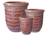 Flower Pots & Planters > Tall Planter Series
Tall U Planter : Loose Coil Design (Falling Brown)