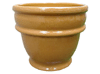 Wholesale Garden Pottery Pots & Planters > Stackable Series
Chalice Pot : Plain Color:<br>Rim Glazed (Mustard Yellow)