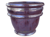 Wholesale Garden Pottery Pots & Planters > Stackable Series
Chalice Pot : Plain Color:<br>Rim Glazed (Plum Red)