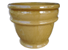 Wholesale Garden Pottery Pots & Planters > Stackable Series
Chalice Pot : Plain Color:<br>Rim Glazed (Honey Yellow)