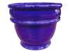 Wholesale Garden Pottery Pots & Planters > Stackable Series
Chalice Pot : Plain Color:<br>Rim Glazed (Cobalt Blue)