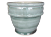 Wholesale Garden Pottery Pots & Planters > Stackable Series
Chalice Pot : Plain Color:<br>Rim Glazed (Brushed Green)