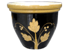 Garden Supplier, Pots & Planters > Malay Series
Dual Rim Malay Pot : Flower Carving #401 (Honey/Black)