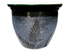 Garden Supplier, Pots & Planters > Malay Series
Dual Rim Malay Pot : Sandy Carving:<br>Fern Leaf (Graphite Black)