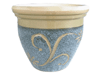 Garden Supplier, Pots & Planters > Malay Series
Dual Rim Malay Pot : Sandy Carving:<br>Art #401 (Sea Green)