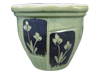 Garden Supplier, Pots & Planters > Malay Series
Dual Rim Malay Pot : Flower Carving #403 (Celadon Green/Black)