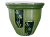 Garden Supplier, Pots & Planters > Malay Series
Dual Rim Malay Pot : Flower Carving #403 (Jade Green/Black)