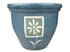 Garden Supplier, Pots & Planters > Malay Series
Dual Rim Malay Pot : Sandy Carving:<br>Flower #1 (Sea Green)