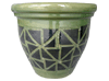 Garden Supplier, Pots & Planters > Malay Series
Dual Rim Malay Pot : Carving Art #401 (Jade Green/Black)