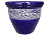 Garden Supplier, Pots & Planters > Malay Series
Dual Rim Malay Pot : Leaf Carving #403 (Cobalt Blue)
