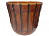 Asian Pottery Pots & Planters > Flared Series
Tulip Pot : Special Art Design: Vertical Grooves (Brown)