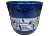 Asian Pottery Pots & Planters > Flared Series
Tulip Pot : Leaf Carving #407 (Imperial Blue)