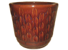 Asian Pottery Pots & Planters > Flared Series
Tulip Pot : Special Art Design: Rain Drops (Falling Brown)