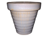 Wholesale Plant Container, Pots & Planters > Stackable Series
Vee Pot : Plain Color:<br>Rim Glazed (Running Creme)