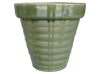 Wholesale Plant Container, Pots & Planters > Stackable Series
Vee Pot : Plain Color:<br>Rim Glazed (Jade Green)